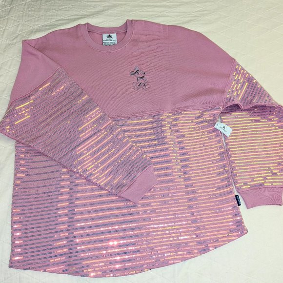 Disney Tops - Disneyland sequined spirit jersey longsleeve sweater